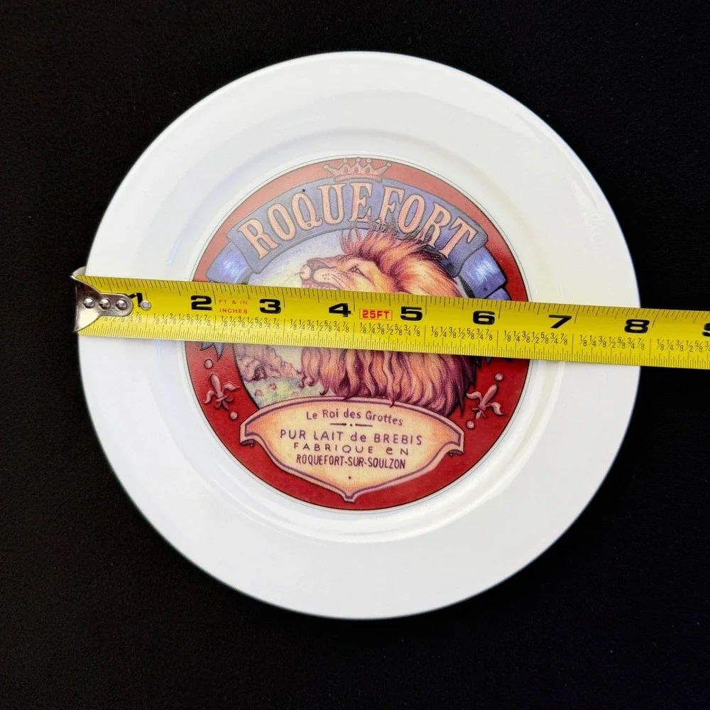 Restoration Hardware Roquefort Lion Cheese Plate 8.25